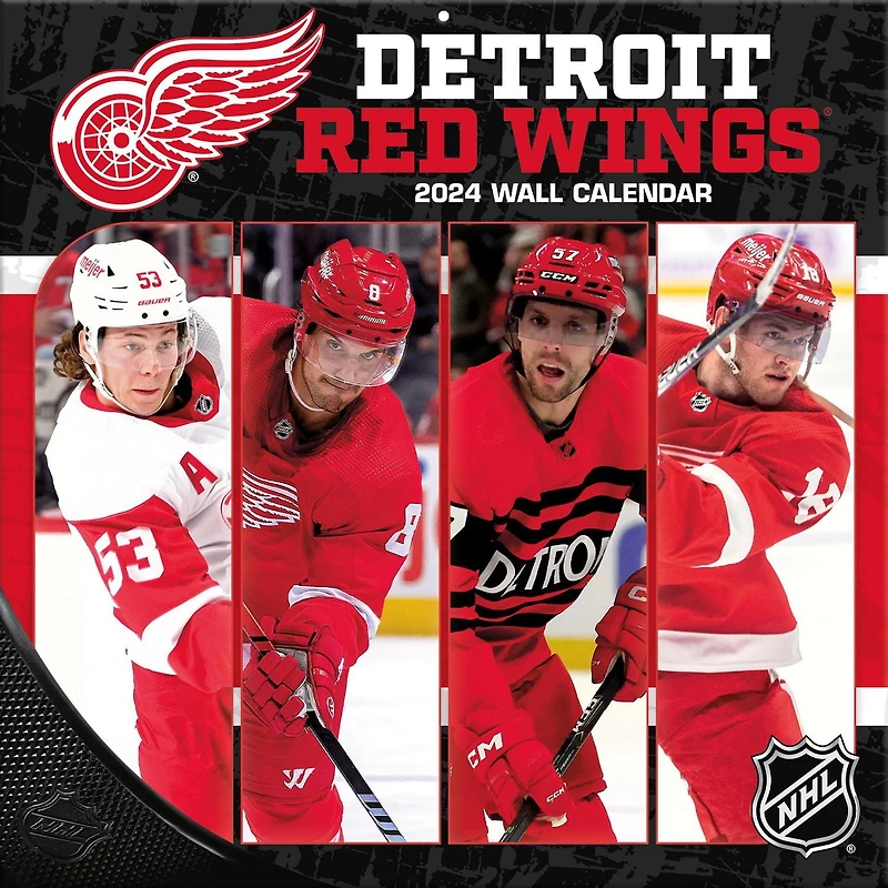 Turner Licensing Detroit Red Wings 2024 12x24 Inch Square Wall Calendar, 9798350601459