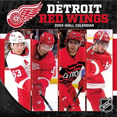 Turner Licensing Detroit Red Wings 2024 12x24 Inch Square Wall Calendar, 9798350601459