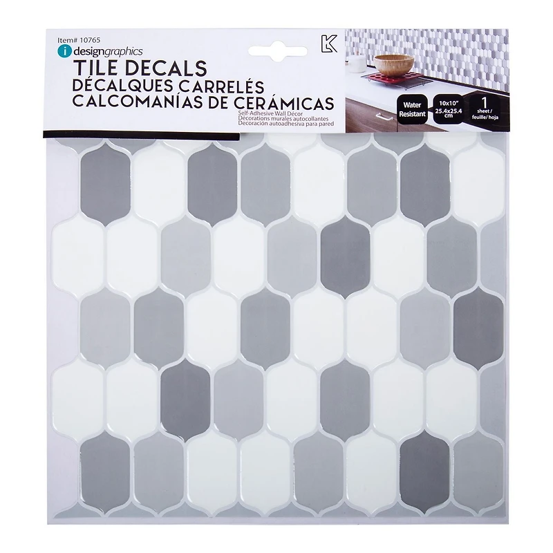 Truu Design Decorative Self-Adhesive Peel and Stick Backsplash Oval Wall Tiles