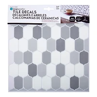 Truu Design Decorative Self-Adhesive Peel and Stick Backsplash Oval Wall Tiles