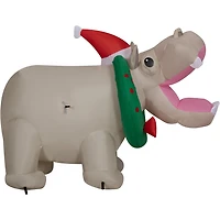 Hippopotame gonflable de Noël HOLIDAY TIME PL 3.5` HIPPO INFLAT