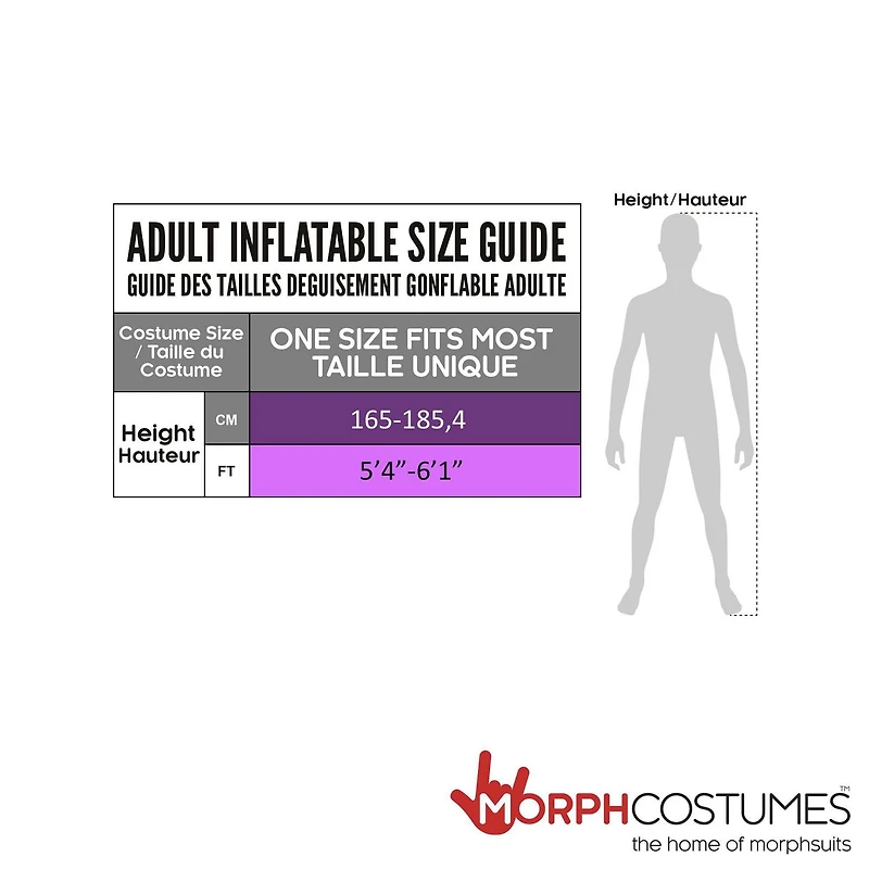 Costume Gonflable Géant T-Rex Unisexe Adulte