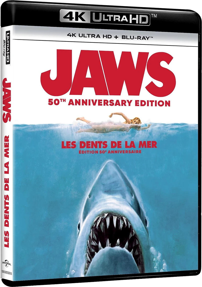 Jaws - 50th Anniversary Edition (4K UHD + Blu-Ray), directed by Steven Spielberg [1975]