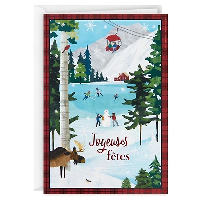 Boîte de cartes de Noël en français, Image Arts, les plaisirs alpins (paquet de 28 cartes et enveloppes)
