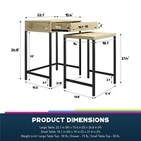 Tables d’appoint gigognes Tamlin naturel