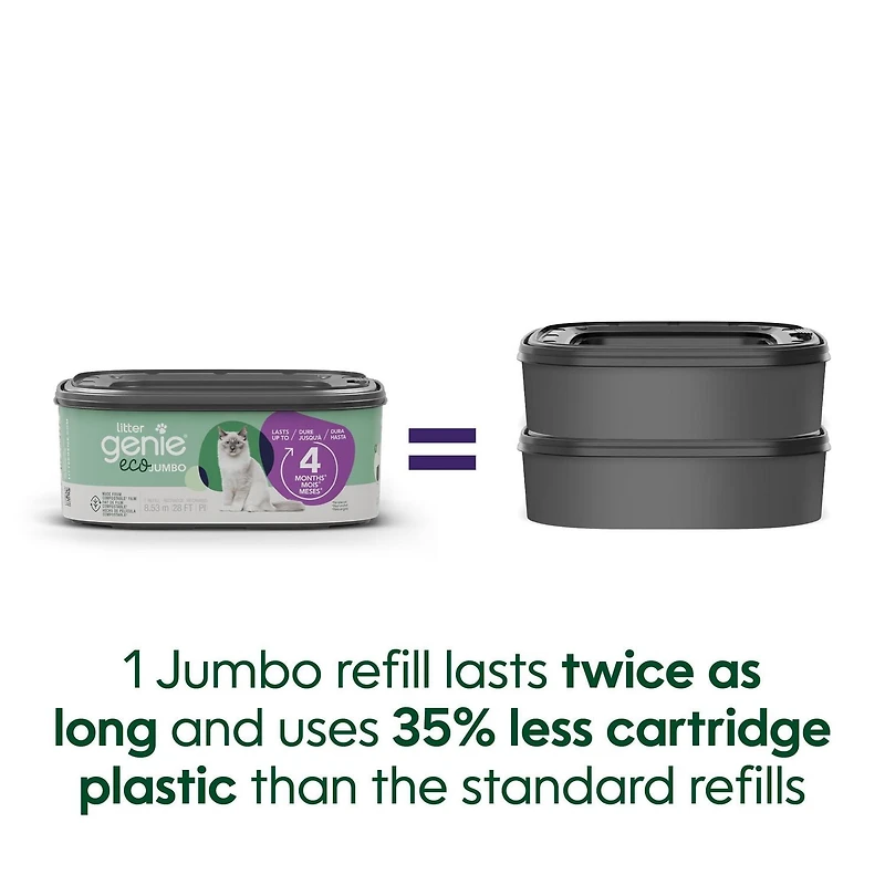 Recharge Litter Genie Eco Jumbo - 1 pk - Film compostable