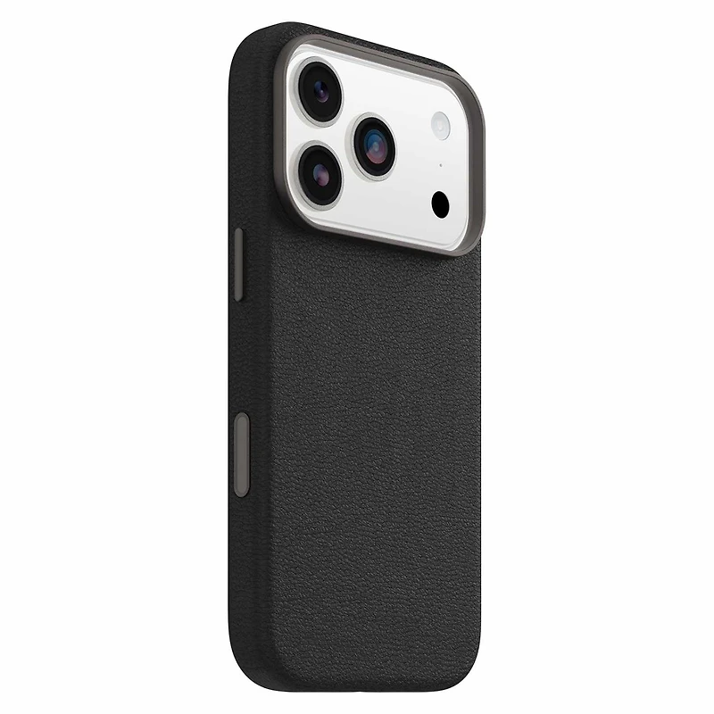 OtterBox Étui Symmetry Cactus Leather MagSafe avec Contrôle de la Caméra Noir Ash (Noir) pour iPhone Air