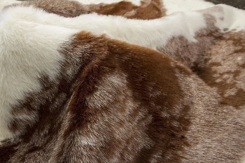 H-Luxe Faux Fur Cowhide Rug