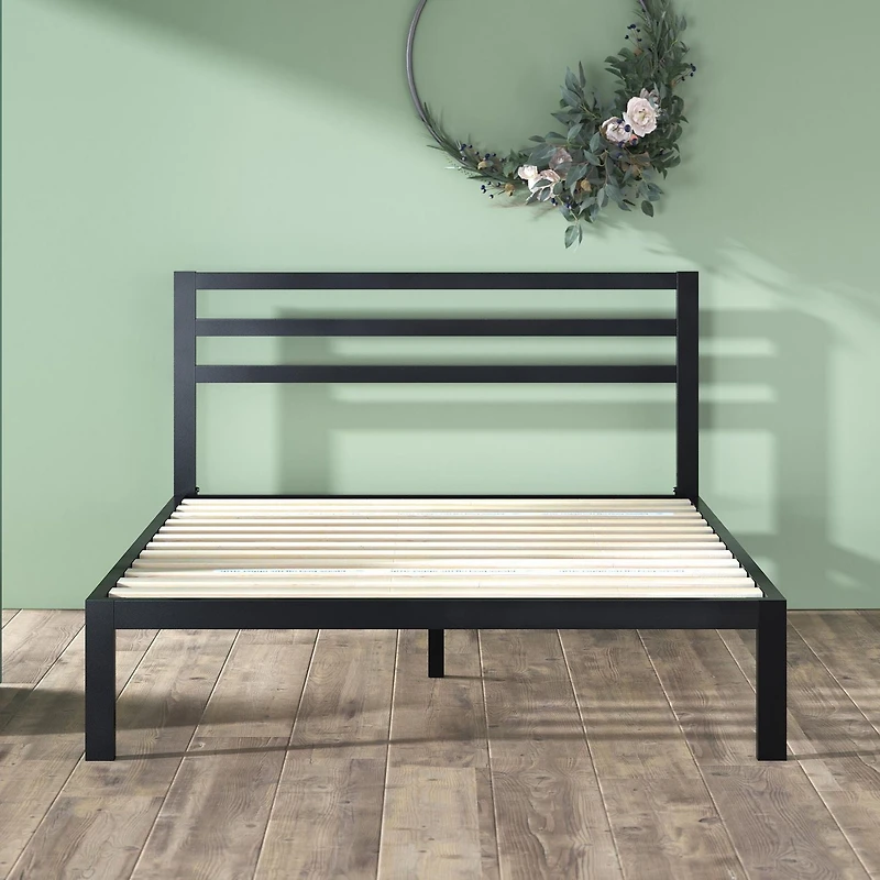 Zinus Mia 38 inch Metal Platform Bed Frame with Headboard
