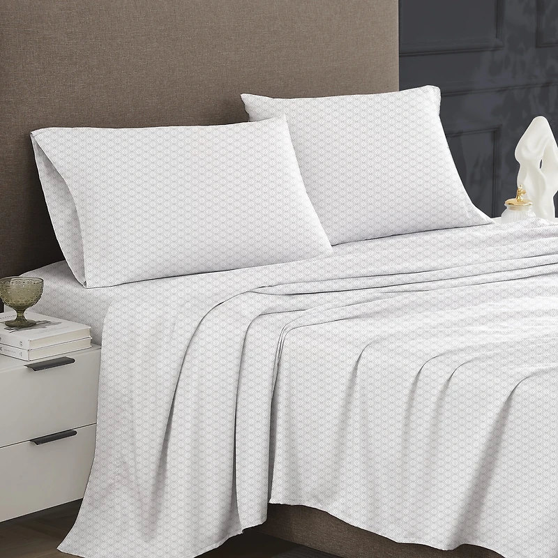 Ensemble de draps 100 % coton à contexture de 400 fils Hometrends, satin de coton Taille : 1 place