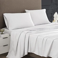 Ensemble de draps 100 % coton à contexture de 400 fils Hometrends, satin de coton Taille : 1 place