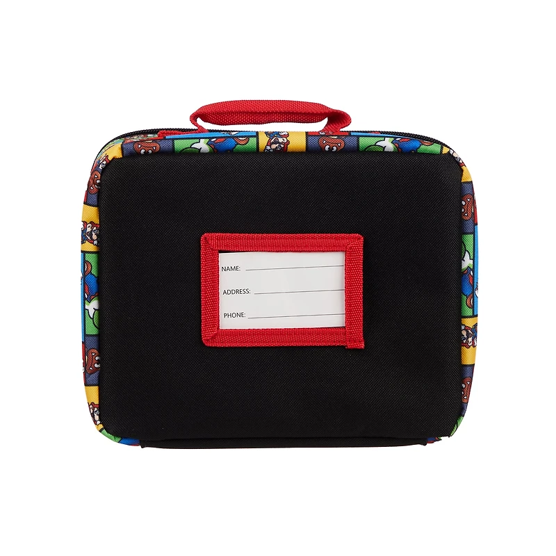 Super Mario Insulated Lunch Bag 7.5" X 9.5" X 4", Super Mario Lunch Bag