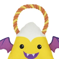 Vibrant Life Halloween Jouet pour chien en peluche grinçante de 8 pouces, Bonbons au maïs avec corde