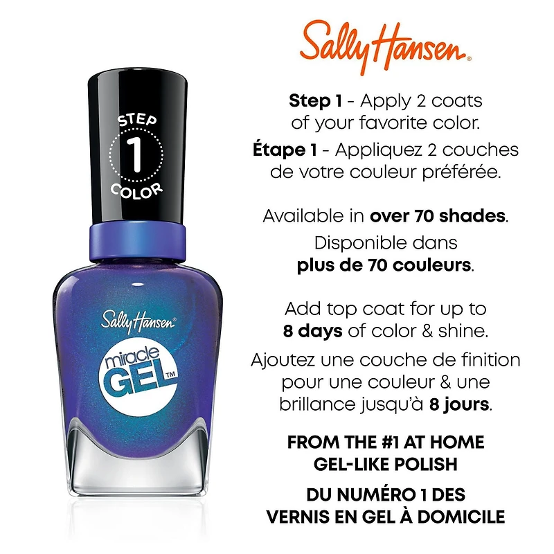 Miracle Gel™ Vernis à ongles, système de simili-gel en 2 étapes, sans lampe UV, jusqu'à 8 jours de couleur et brillance jusqu’à 8 jours de couleur et de brillance