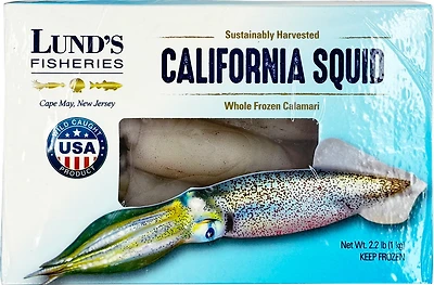 Lund's Wild Frozen California Squid 1kg, 1kg
