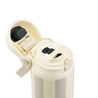 Bouteille d'eau TAL 2 en 1 en acier inoxydable avec couvercle à pression, 78 cl, rayures crème
