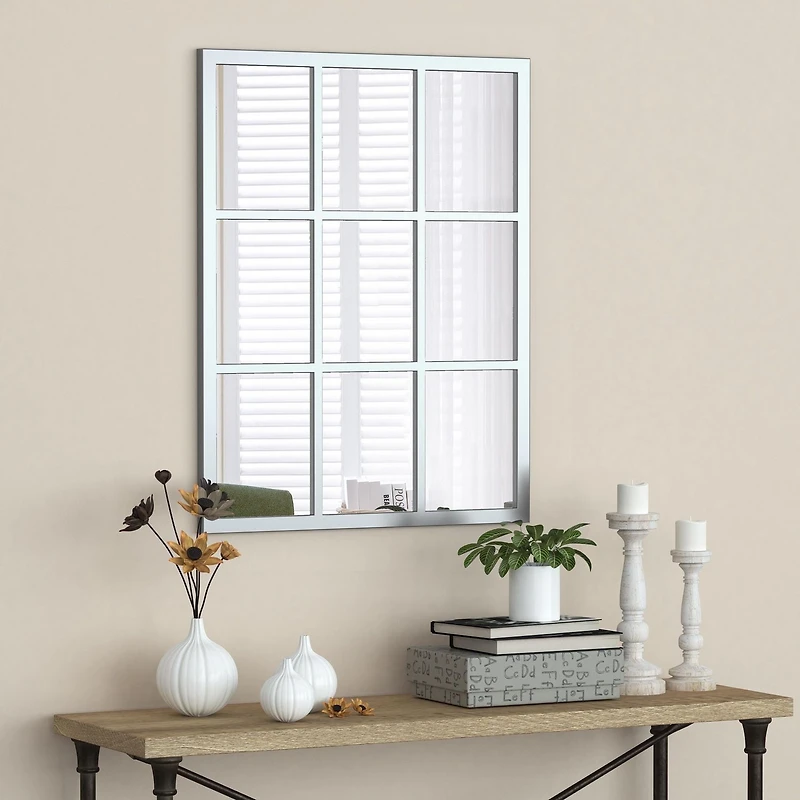 A&E Bath and Shower Jelic Silver Window Mirror