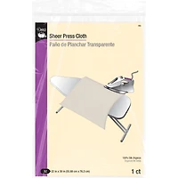Dritz Sheer Press Cloth, 22" x 30", Silk Organza