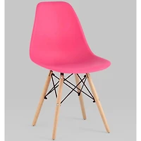 Heavenly Collection Dark Pink Wood Chair SET OF 2