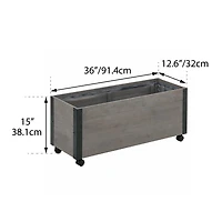 Grapevine 24IN FSC Recycled Wood Planter with Casters