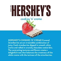 Hershey's Strawberries in Cookies ‘N’ Creme, 8 oz (Frozen), StbryWhteChoCkieCrmb