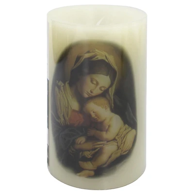 Mainstays 5" Unscented LED Wax Pillar Candle - Virgin Mary