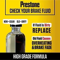 Prestone® DOT 4 Brake Fluid 355mL, Prevents overheating, brake fading and exceeds DOT 4 standard requirements.