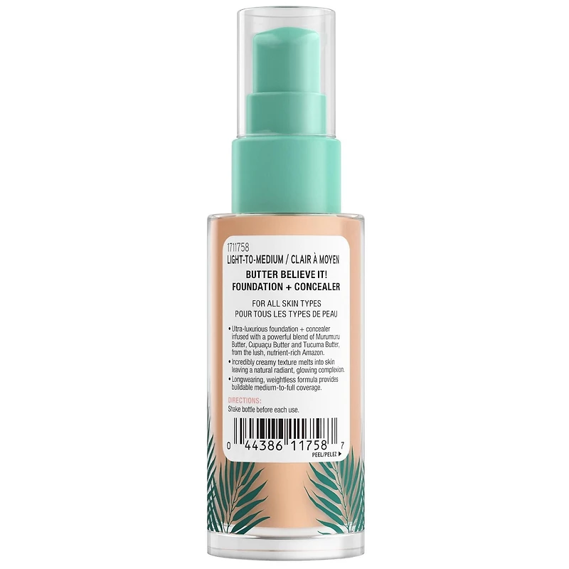 MURUMURU BUTTER FOUNDATION + CONCEALER - MEDIUM, foundation and concealer in one