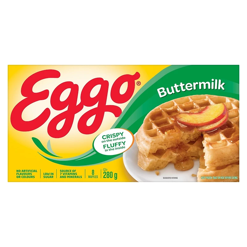 EGGO Buttermilk Waffles, 280g (8 waffles), Eggo Buttermilk Waffles 280g