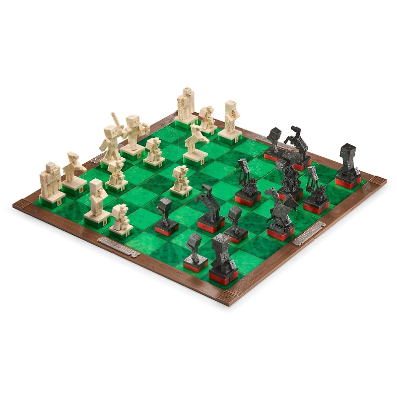 The Noble Collection Minecraft Chess Set – Overworld Heroes vs. Hostile Mobs