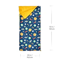 Ozark Trail Kid's sleeping Bag, 56"(L) x26" (W),no temp rating , polyester fabric outer, Boys, Sleeping Bag