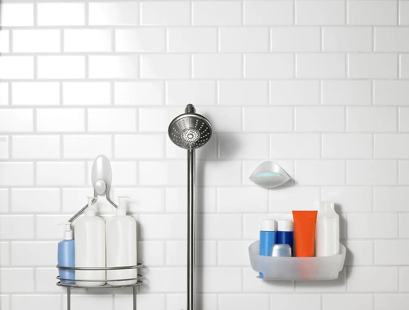Command™ Bath Caddy Hanger BATH19-EF, Frosted, Command™ BATH19-EF