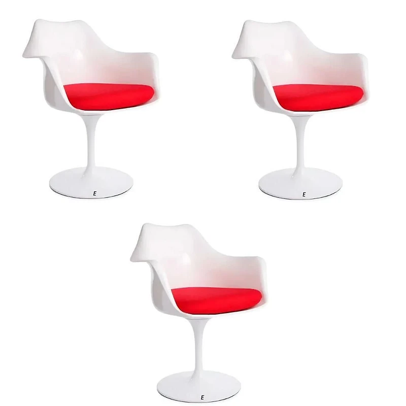 Ensemble de 3 fauteuils de salle à manger Tulip de la collection Heavenly