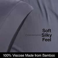 Allswell 300 Thread Count Soft & Silky 4-Piece Viscose from Bamboo Sateen Sheet Set, Queen Sheet Set