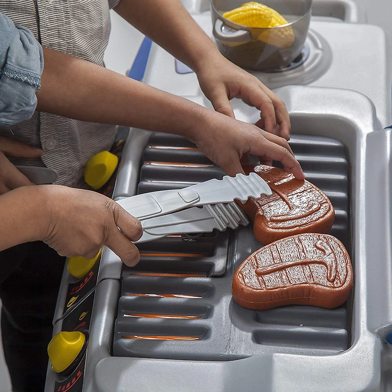 Step2 Pretend Play Battery Powered Sizzle & Smoke Barbecue Grill w/ Cooking Set
