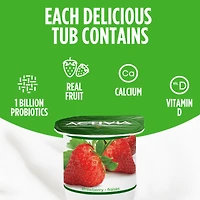 Activia Probiotic Yogurt, Strawberry/Blueberry/Raspberry/Peach, 12 x 100 g