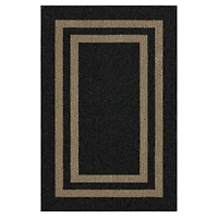 Mohawk Home Hall Border Near Black/Tan Tufted Polyester Area Rug