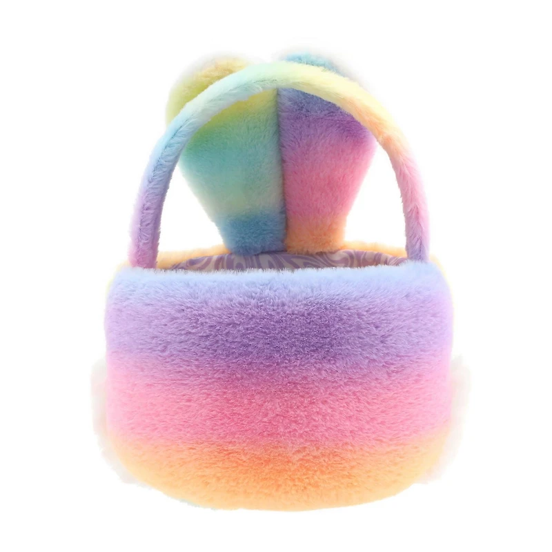 Way To Celebrate Chubby Cheek Plush Basket, Rainbow