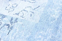 ECARPETGALLERY 6'11" x 9'10" Bordered Jules Oushak Hand-knotted Area Rug for Living Room, Dining Room and Bedroom in Blue
