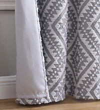 Jacquard Clip Blackout Rod Pocket Single Window Panel