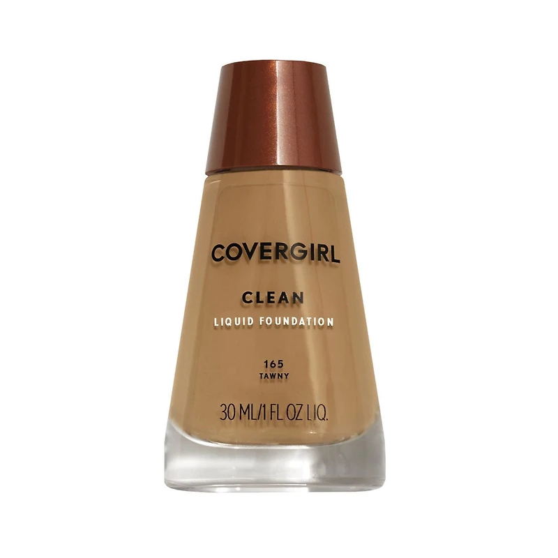 COVERGIRL Clean Liquid Foundation, lightweight, breathable liquid makeup, natural effect, water-based, non comedogenic, 100% Cruelty-Free