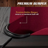 Table de billard Charleston Red Drop Pocket de 5,5 pieds, ensemble de boules de billard et de queues de billard inclus, par Barrington Billiards
