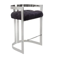 Chaise de pub canadienne Lynda noir argent