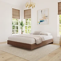 Nexera Alibi Queen Platform Walnut Bed