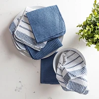 Fouta Stripe Set of 6 Cotton Dish Cloth