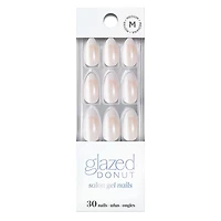 DASHING DIVA - GEL NAIL - GLAZED DONUT - FRENCH GLAZE-ALMOND Ongles prêts- à- coller