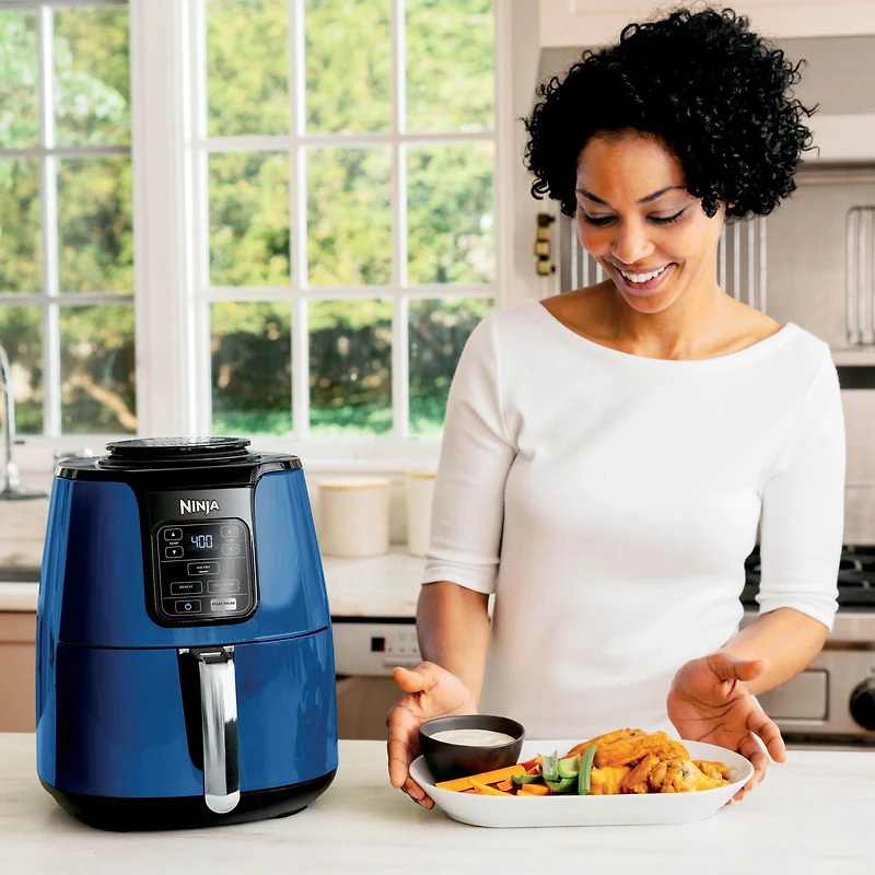 Ninja Air Fryer, 4-Qt Capacity, Non-Stick, Air Fry, Roast, Reheat, Dehydrate, Navy Blue, AF100CNV, Ninja Air Fryer
