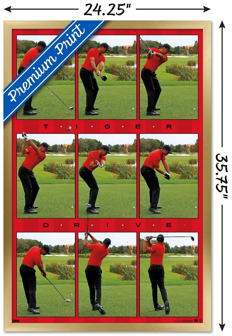 Tiger Woods - Drive Wall Poster