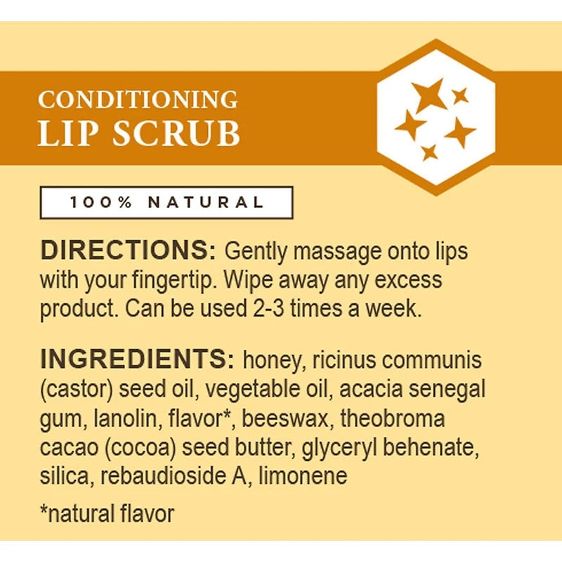 Burt’s Bees 100% Natural Conditioning Lip Scrub with Exfoliating Honey Crystals,, 7,08 g