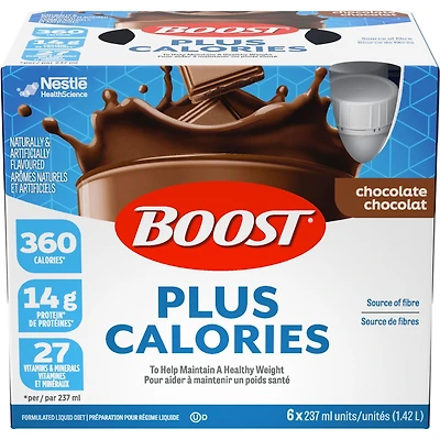BOOST PLUS Complete Nutrition Drink – Chocolate, 6 x 237 ml, 6 x 237 ML